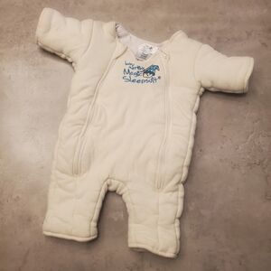 Baby Merlin Magic Sleepsuit, Cream, Size Small 3-6 months / 12-18 lbs, GUC